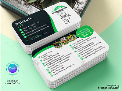 Restoration Construction Business Card Canva Template business card cleaning service business card landscaping business card pressure washing business card restoration business card