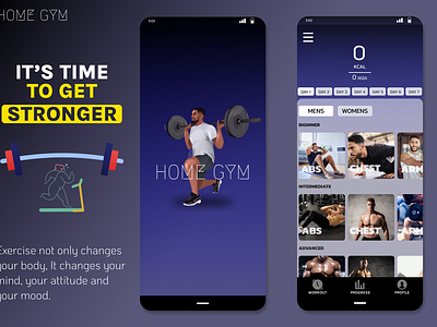 HomeGym (workout app)/UI design design ui workoutapp