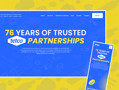 TETCO Egypt - Landing Page Design industrial identity landing page