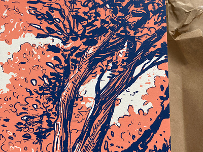 Sneak peak Posters For Parks 2023 clouds design drawing hand drawn illustration minneapolis mpls parks poster print screen screenprinting sean quinn trees uofm