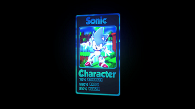 Sonic Pokemon Card with Parallax Effect 2d animation brand card card game design gaming character motion design motion graphics parallax pokemon sonic