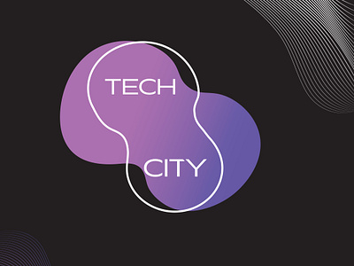 Tech City adobe illustartor design gradient graphic design illustration lines poster vector illustration