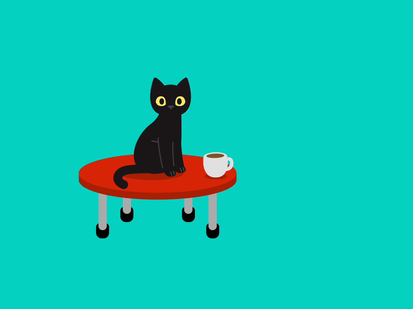 Coffee Cat | Lottie Animations for YouNow animation app design cute kawaii motion graphics stickers ui ux motion