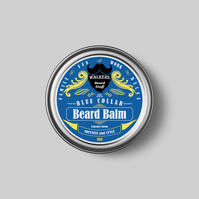 Beard Balm balm label beard design graphic illustration illustrator package photoshop