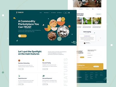 Commodity Marketplace Landing Page commodity commodity exchange commodity landing page commodity market commodity trade indian designer indian web designer top indian uiux designer