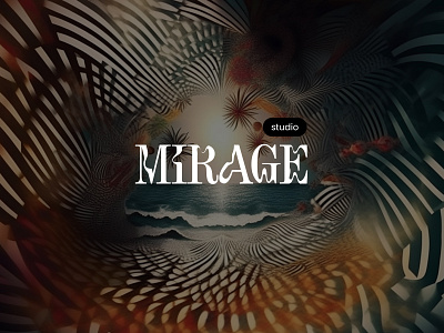 Font Logo Design. Mirage branding design graphic design illusion illustration logo mirage sea vector