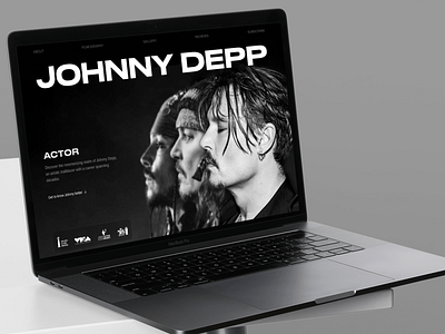 Landing page design / Johnny Depp design landing landing page ui ux uxui uxui design web web design