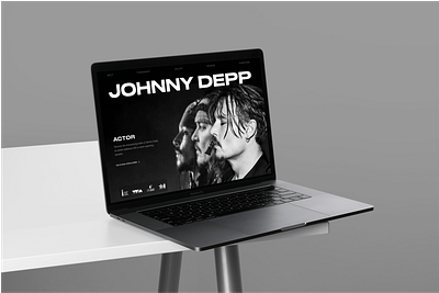 Landing page design / Johnny Depp design landing landing page ui ux uxui uxui design web web design