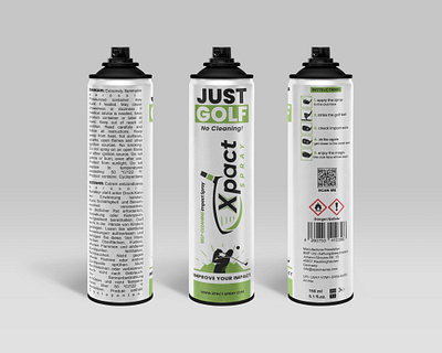 Xpact Spray cleaning design golf graphic impact label photoshop self spray