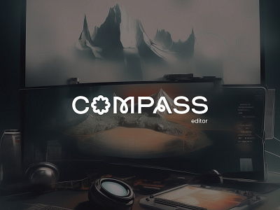 Font Logo Design. Compass branding compass design editor font graphic design illustration logo vector