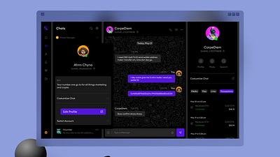 Tether a Web3 Social Messaging App (Dark Mode) II crypto design product design ui uiux web3