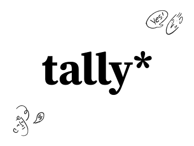 Tally Branding asterisk brand form identity logo mark symbol tally