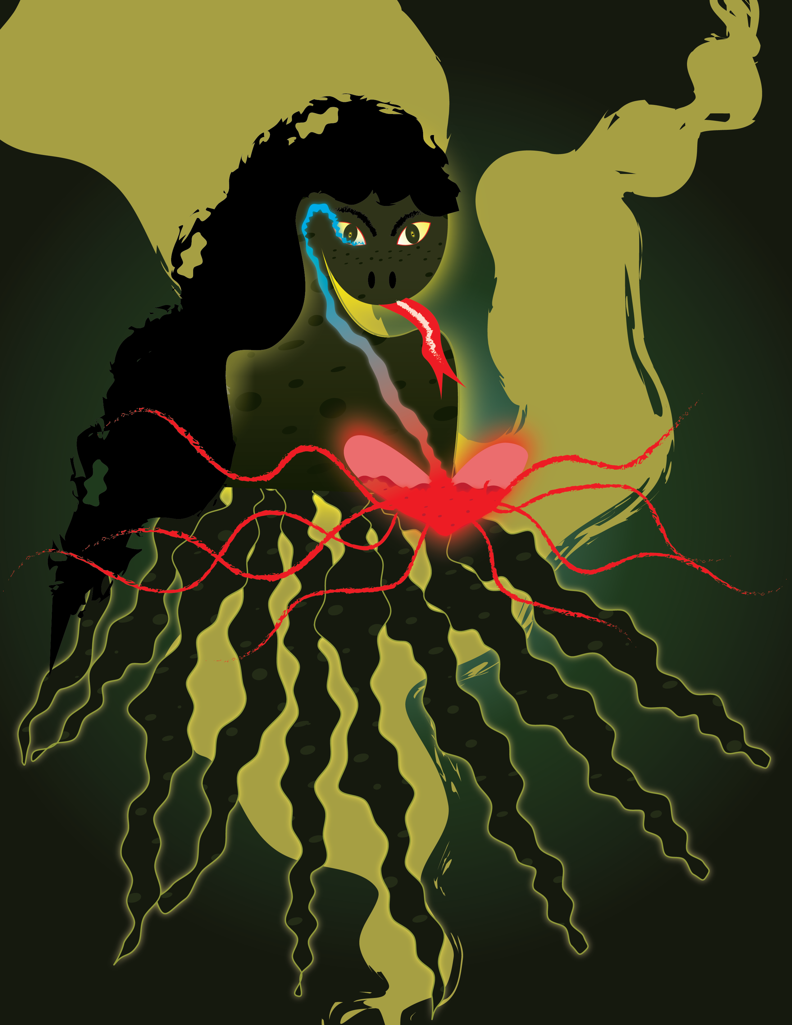 Illustration adobe adobe illustrator anger creative creator design designer heart illustration snake vector visual design