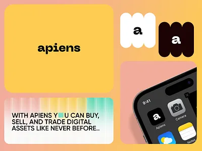Apiens - Branding and logo for Crypto NFT App a logo app brand branding crypto crypto branding crypto logo design graphic design icon identity illustration letter a logo logodesign logotype nft typography ui web3