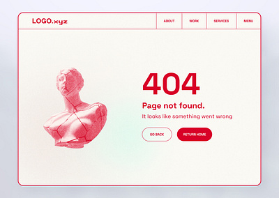 DAY 008 / 404 PAGE 404 brutalist daily ui monochromatic ui