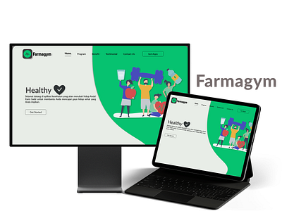 Farmagym: Your Path to Wellness! Start Your Journey to a Health farmagym healthy landing page ui