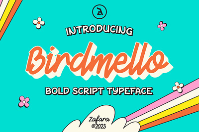Birdmello - Bold Script Typeface app bold branding design flat fonts graphic design illustration illustrator logo minimal retro script typeface typography ui ux vector web website