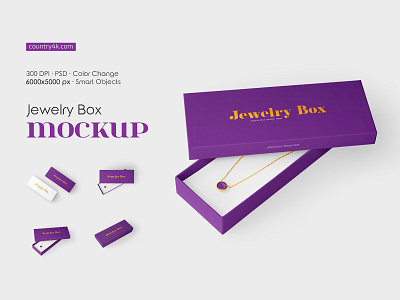 Jewelry Box Mockup Set accessories beauty bijouterie box branding expensive fashion gift gold jewellery jewelry logo luxury mockup mockups necklace pendant precious wealth