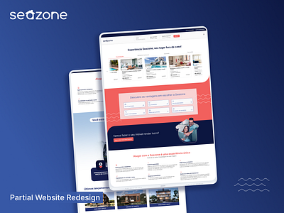 Seazone - partial website redesign custom iconography figma real state redesign reservation ui user experience user interface ux web design webdesign website