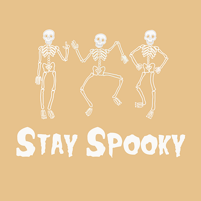 Stay Spooky autumn digital fall graphic halloween quirky skeletons stay spooky tshirt design