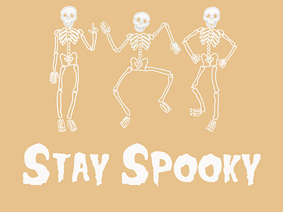 Stay Spooky autumn digital fall graphic halloween quirky skeletons stay spooky tshirt design