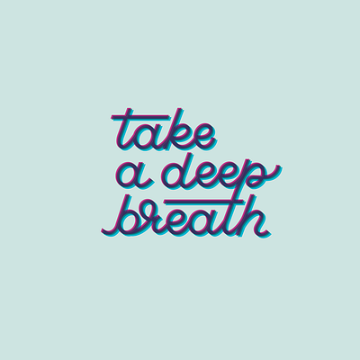 breathe breathe cursive design inspirational lettering quote script type typeface vector