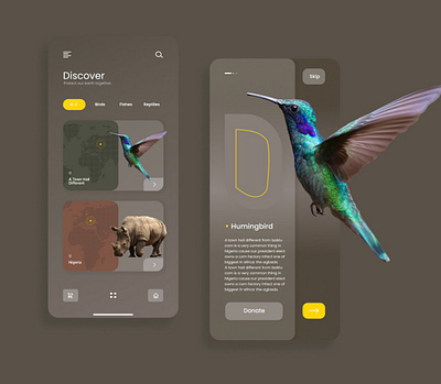 Wildlife Conservation App UI design figma graphic design product design ui uidesign wildlife conservation app