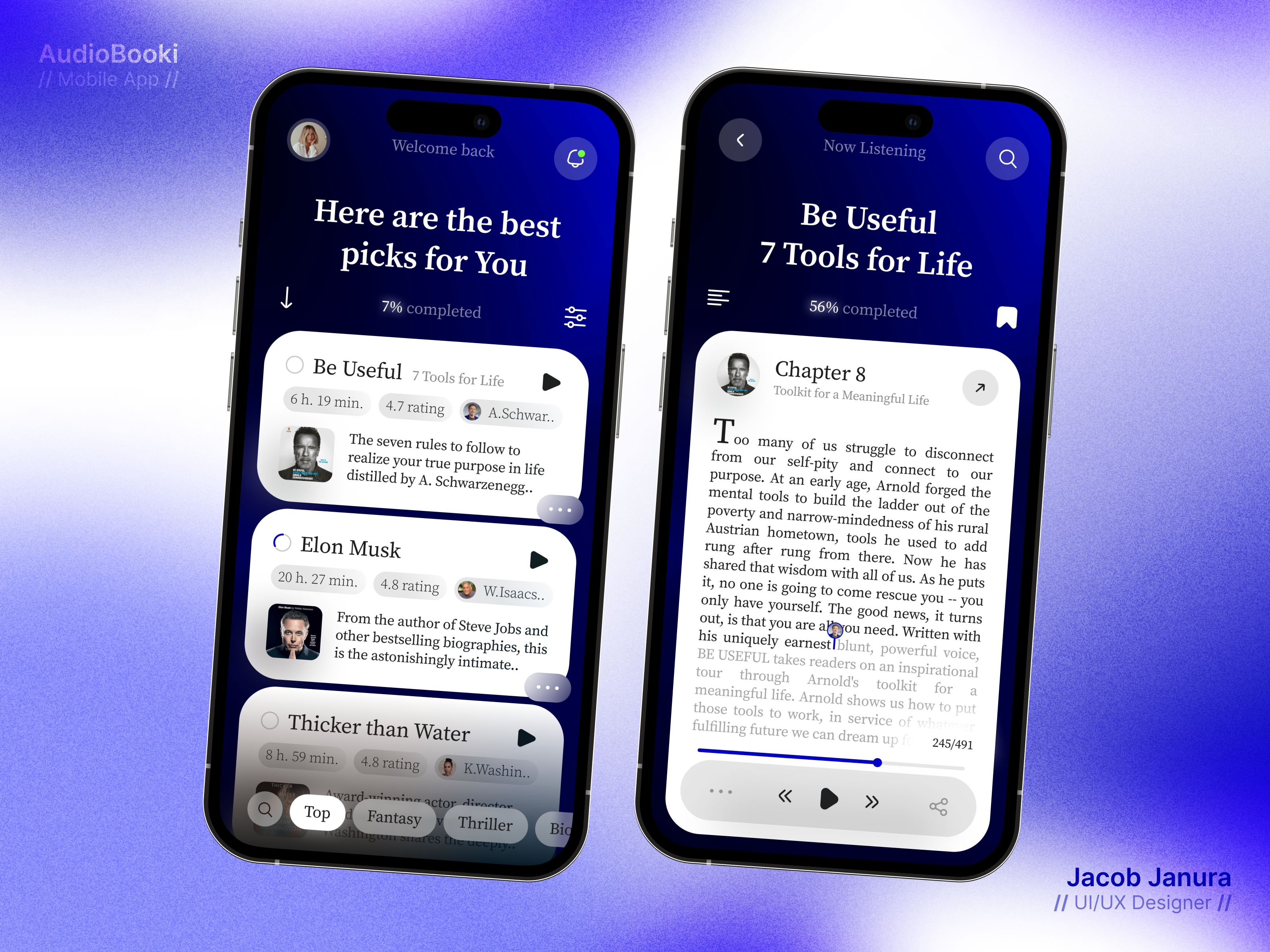 Example of Audio Book Reader - Mobile App 📖