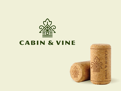 Cabin & Vine cabin grape jerron ames logo vine wine