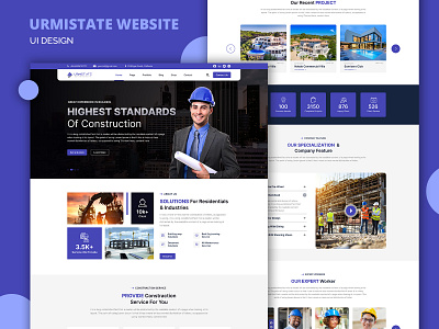 Urmistate Website Landing page design bayajid branding creative design design designer graphic design landing page real state real state design real state website tamplate ui ui design ui tamplate uiux unique ux website