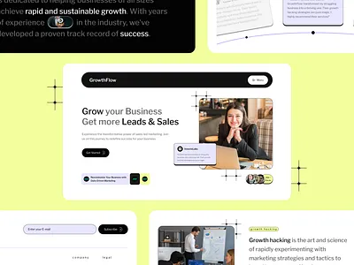 Growth Hacking Landing Page agency growth growth hacking hero landing page marketing minimal modern ui uidesign ux website