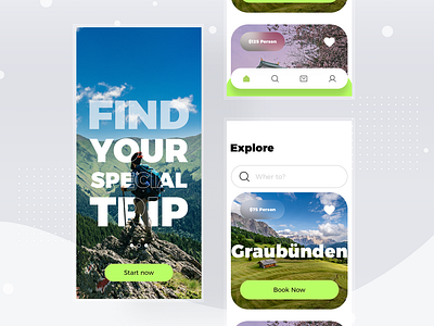 OdysseyOn app appdesign booking app exploration journey app travel app ui ux