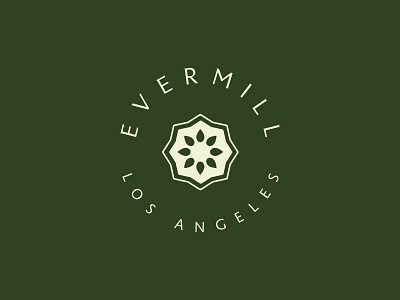 Evermill Badge Logo badge brand design branding circle company design graphic design green logo logo design los angeles modern spice spicy