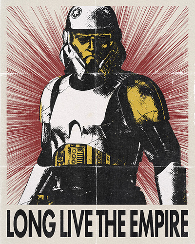 Long Live the Empire branding graphic design halftone pop art propaganda poster star wars star wars art storm trooper