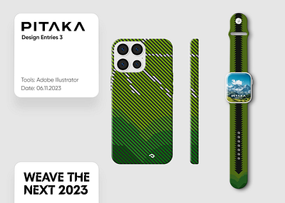 PITAKA iPhone case and watch 3 *White Sun app apple branding design flat illustration loan logo watch 9 web