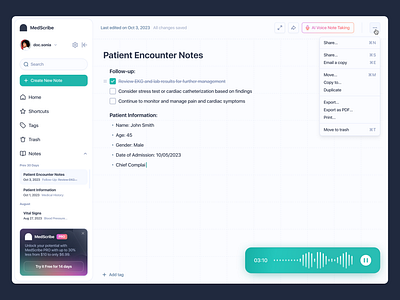 Note Taking App (with Voice Recorder) branding clean design minimal ui user center design user experience design