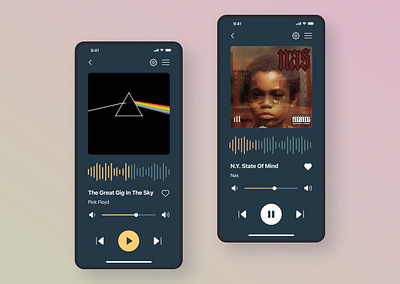 DAY 009 / MUSIC PLAYER daily ui dailyui design gradient mobile music music player play ui