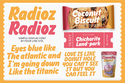 Radioz - Playful Display Font carddesign