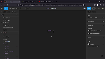 Day 11: Button with interactive components and auto layout challenge dailyui design figma product design ui ui ux