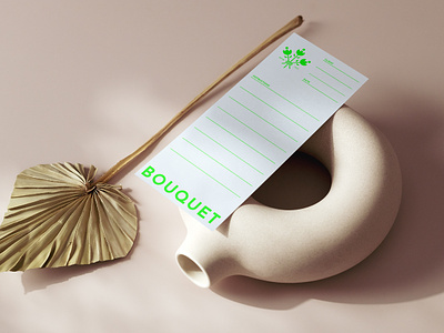 Bouquet Notepad brand branding environment flower green horticulture logo nature notebook notepad pad plant print vase