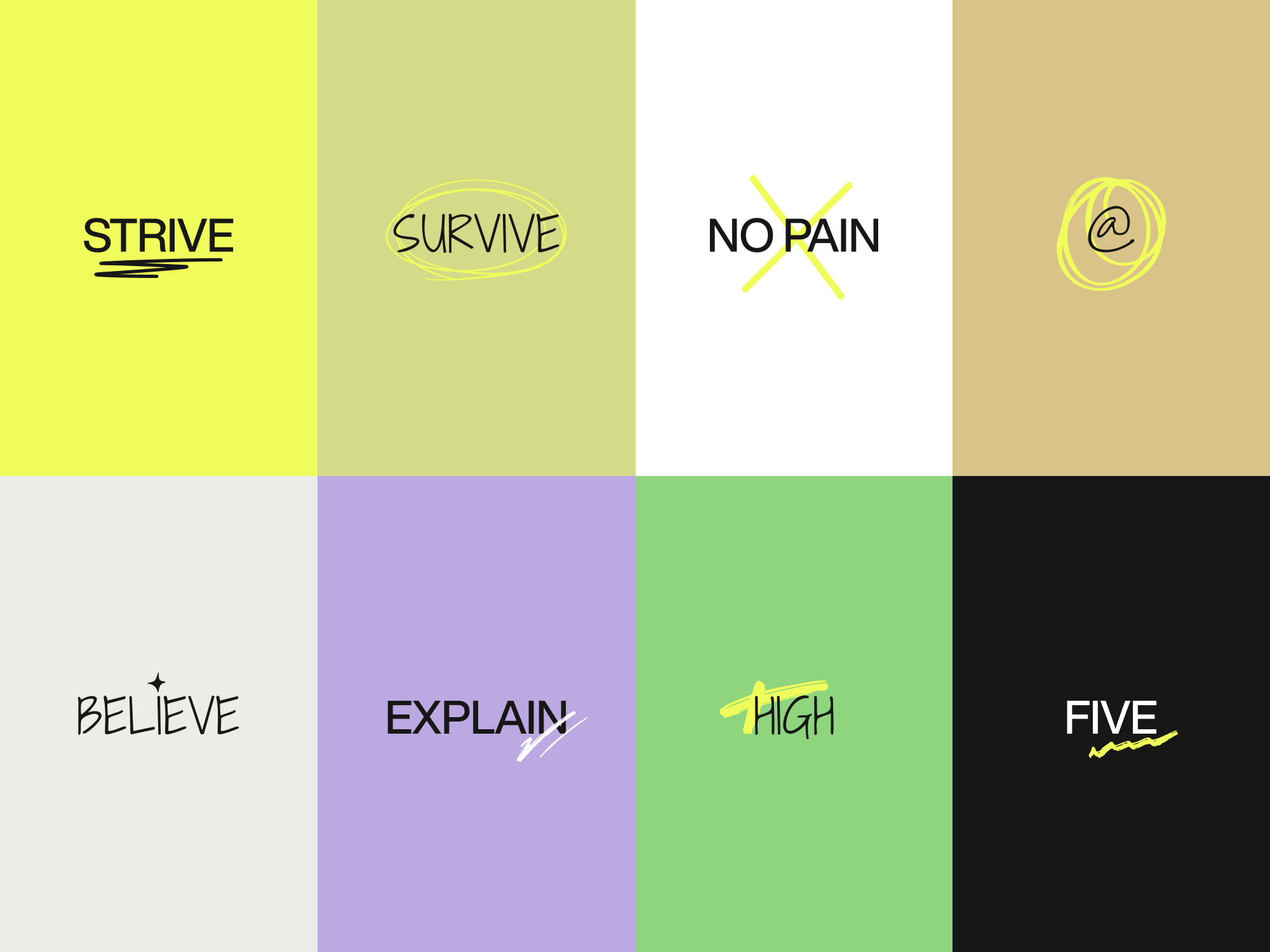 highfive© | Communication brand identity branding brush colorful communication design agency design studio design system language strategy tone typography voice website development words