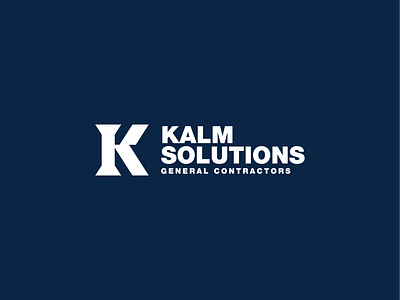 KALM Solutions Final Logo branding builder construction custom design general contractor graphic design icon lettermark logo trademark vector