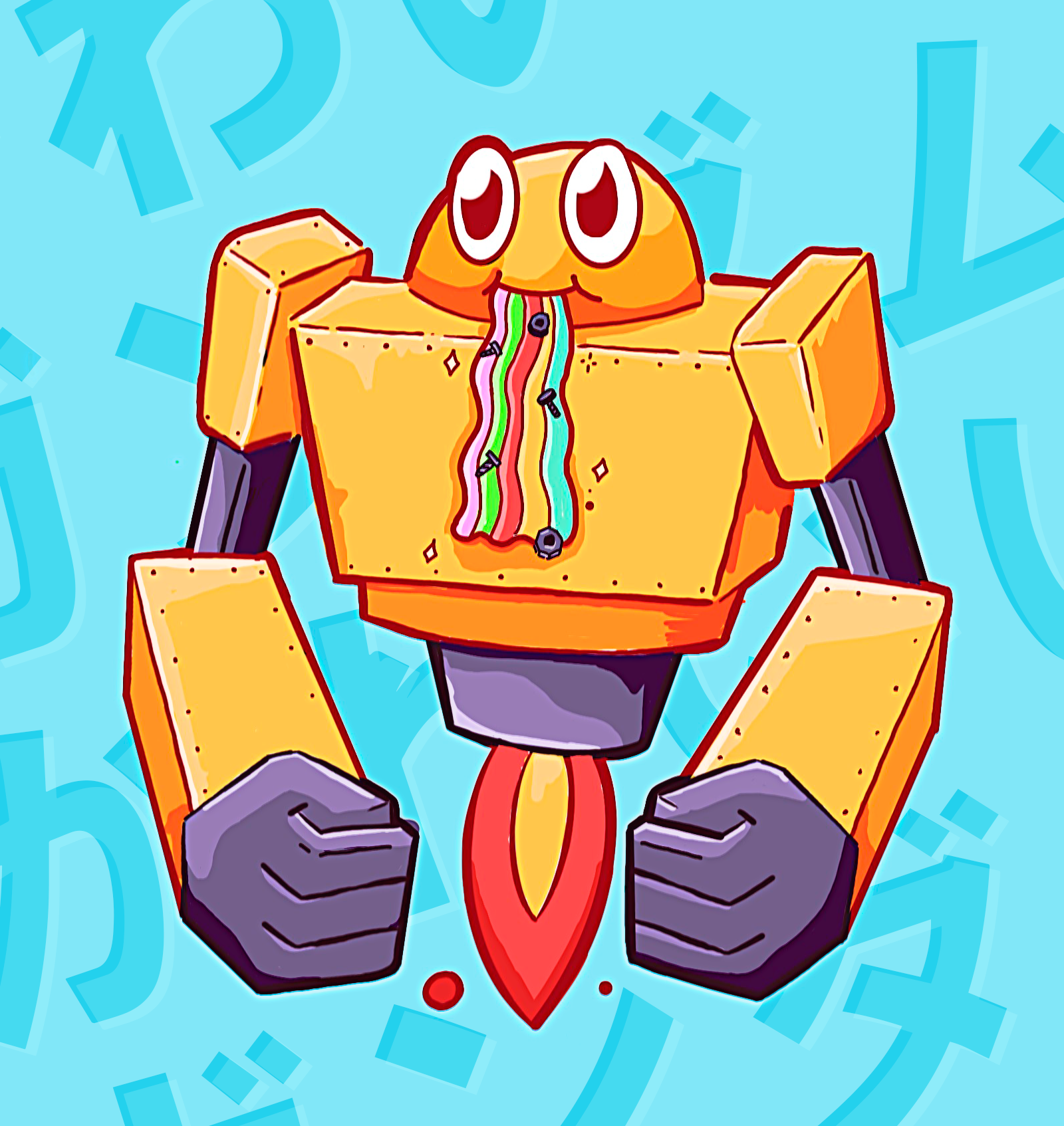 Cute Gundam | かわいいガンダム bot gundam illustration procreate