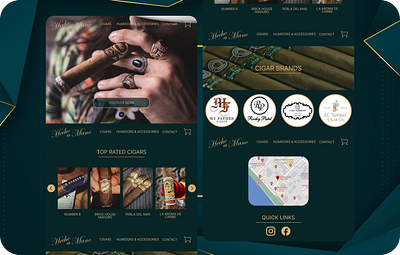 Online Shop Website & Mobile App cigars mobileappdesign onlineshop ui ux webdesign