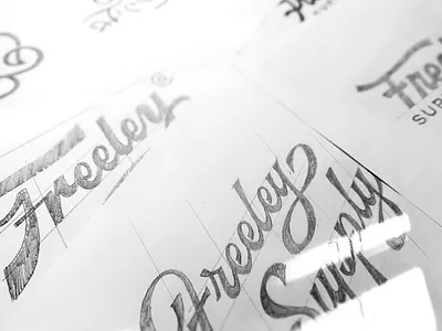 Freeley Sketches apparel athletic branding golf illustration lettering logo script typography