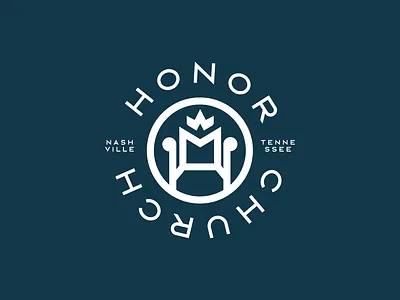 Honor Church - Rejected Concept Lockup branding church custom design graphic design honor icon illustration logo trademark ui vector