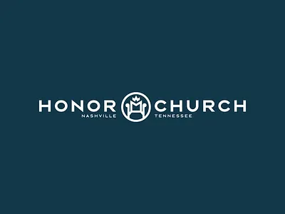 Honor Church - Rejected Concept Lockup branding church custom design god graphic design honor icon illustration jesus logo throne trademark ui vector