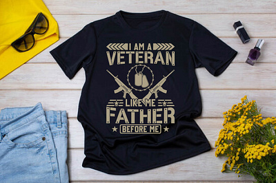 USA ARMY Veteran T-Shirt design military life 2023