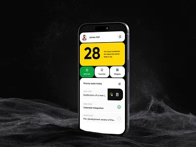 Daily Planner Mobile IOS App app clean daily design interface management manager mobile prosgress stat statistics task tracker ui ux