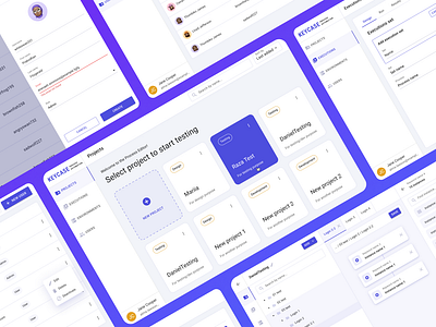 Web Dashboard for QA Specialists animation case dashboard editor environments executions flow keyworld management platform projects qa saas sapienix testing ui users ux variables web app